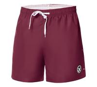 Ladeheid Badehose Herren Bequeme Badeshorts Kurz mit Seitentaschen und Schnürchen, Badeshorts Herren mit Netzfütterung, Perfekt für Sommer, Strand und Schwimmbad - LA40-198 (Burgundy, XL)