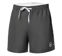 Ladeheid Badehose Herren Bequeme Badeshorts Kurz mit Seitentaschen und Schnürchen, Badeshorts Herren mit Netzfütterung, Perfekt für Sommer, Strand und Schwimmbad - LA40-198 (Graphite, 4XL)