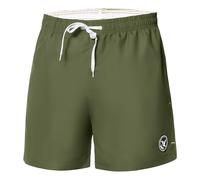 Ladeheid Badehose Herren Bequeme Badeshorts Kurz mit Seitentaschen und Schnürchen, Badeshorts Herren mit Netzfütterung, Perfekt für Sommer, Strand und Schwimmbad - LA40-198 (Khaki, M)