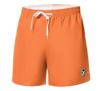 Ladeheid Badehose Herren Bequeme Badeshorts Kurz mit Seitentaschen und Schnürchen, Badeshorts Herren mit Netzfütterung, Perfekt für Sommer, Strand und Schwimmbad - LA40-198 (Orange, XXL)