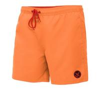 Ladeheid Badehose Herren Bequeme Badeshorts Lang mit Seitentaschen und Schnürchen, Badeshorts Herren mit Netzfütterung - Perfekt für Sommer, Strand und Schwimmbad - LA40-128 (Orange, L)