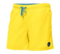 Ladeheid Badehose Herren Bequeme Badeshorts Lang mit Seitentaschen und Schnürchen, Badeshorts Herren mit Netzfütterung - Perfekt für Sommer, Strand und Schwimmbad - LA40-128 (Gelb, 5XL)