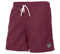 Ladeheid Badehose Herren, Bequeme Lange Badeshorts mit Breitem Gummibund, Kordelzug und Taschen, Schwimmhose Boardshorts - LA40-129 (Burgundy, M)