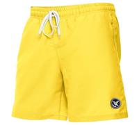 Ladeheid Badehose Herren, Bequeme Lange Badeshorts mit Breitem Gummibund, Kordelzug und Taschen, Schwimmhose Boardshorts - LA40-129 (Gelb, S)