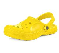 Ladeheid Clogs Kinder Schuhe für Mädchen und Jungen leichte Gartenclogs Gartenschuhe Kinder KL055 (Gelb, 27 EU)
