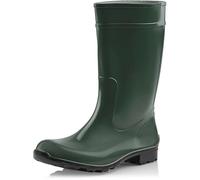 Ladeheid Damen Gummistiefel 100% Wasserdticht Regenstiefel Damen LA-967 (Flaschengrün/Schwarz, 36 EU)