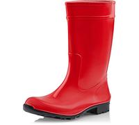 Ladeheid Damen Gummistiefel 100% Wasserdticht Regenstiefel Damen LA-967 (Rot/Schwarz, 42 EU)