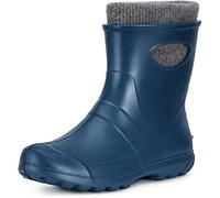 Ladeheid Damen Gummistiefel gefüttert und wasserdicht federleichte Eva Gummischuhe Winter LA-750 (Metall Blau, 36 EU)