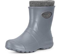 Ladeheid Damen Gummistiefel gefüttert und wasserdicht federleichte Eva Gummischuhe Winter LA-750 (Silber, 36 EU)