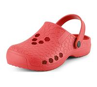 Ladeheid Damen und Herren leichte Eva Clogs Gartenclogs Gartenschuhe offen LADW008 (Rot 1841, 38 EU)