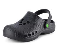 Ladeheid Damen und Herren leichte Eva Clogs Gartenclogs Gartenschuhe offen LADW008 (Schwarz, 36 EU)