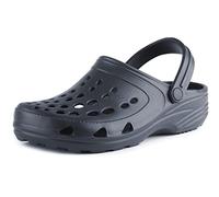 Ladeheid Damen und Herren leichte Eva Clogs mit Fersenriemen Gartenclogs Gartenschuhe Freetime (Dunkelblau, 41/42 EU)