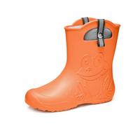 Ladeheid EVA Gummistiefel Damen warm gefüttert durch herausnehmbaren Innenschuh leichte wasserdichte Regenstiefel Griffe zum Anziehen rutschfeste Sohle LA-CA-23 (Orange (151c), 40/41 EU)