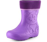 Ladeheid Eva Kinder Jungen Mädchen Gummistiefel Regenschuhe gefüttert LA-CA-11 (Lilla, 32/33 EU)