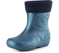 Ladeheid Eva Kinder Jungen Mädchen Gummistiefel Regenschuhe gefüttert LA-CA-11 (Metallisches Blau-2, 30/31 EU)