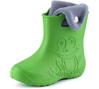 Ladeheid EVA Kinder Jungen Mädchen Gummistiefel Regenschuhe gefüttert Regenstiefel Gummischuhe LA-CA-04 (Grün/Grau, 32/33 EU)