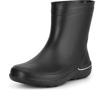 Ladeheid Gummistiefel Damen federleichte Eva Regenstiefel wasserdichte Regenschuhe LA-CA-07 (Schwarz, 36 EU)