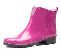 Ladeheid Gummistiefel Damen Kurz Wasserdicht Damenschuhe Elegant und Bequem LA-930 (Rosa, 41 EU)