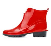 Ladeheid Gummistiefel Damen Kurz Wasserdicht Damenschuhe Elegant und Bequem LA-930 (Rot, 38 EU)