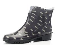 Ladeheid Gummistiefel Damen Kurz Wasserdicht Damenschuhe Elegant und Bequem LA-930 (Schwarz, 36 EU)