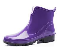 Ladeheid Gummistiefel Damen Kurz Wasserdicht Damenschuhe Elegant und Bequem LA-930 (Violett, 38 EU)