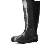 Ladeheid Gummistiefel Herren hoch Erwachsene wasserdichte Regenschuhe LA-914 (Schwarz, 45 EU)
