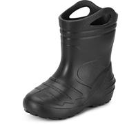 Ladeheid Gummistiefel Kinder federleichte Eva Regenschuhe Bequeme und leichte Regenstiefel Kinder perfekt für Frühling und Sommer KL051-S (Schwarz, 32 EU)