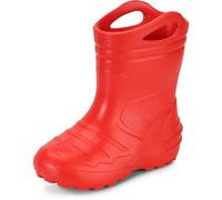 Ladeheid Gummistiefel Kinder federleichte Eva Regenstiefel für Mädchen und Jungen Thermo Gummistiefel gefüttert KL051 (Rot, 33 EU)