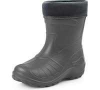 Ladeheid Gummistiefel Kinder federleichte und wasserdichte Eva Thermo Regenstiefel Gummistiefel gefüttert KL050 (Graphite, 22 EU)