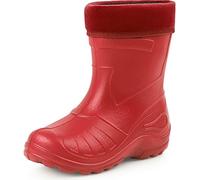 Ladeheid Gummistiefel Kinder federleichte und wasserdichte Eva Thermo Regenstiefel Gummistiefel gefüttert KL050 (Rot, 25 EU)