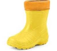 Ladeheid Gummistiefel Kinder federleichte und wasserdichte Eva Thermo Regenstiefel Gummistiefel gefüttert KL050 (Sonnig, 24 EU)