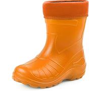 Ladeheid Gummistiefel Kinder federleichte und wasserdichte EVA Thermo Regenstiefel Gummistiefel gefüttert KL050 (Orange, 32 EU)