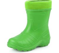 Ladeheid Gummistiefel Kinder federleichte und wasserdichte Eva Thermo Regenstiefel Gummistiefel gefüttert KL050 (Grün, 23 EU)