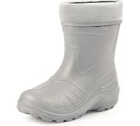 Ladeheid Gummistiefel Kinder federleichte und wasserdichte Eva Thermo Regenstiefel Gummistiefel gefüttert KL050 (Grau, 27 EU)