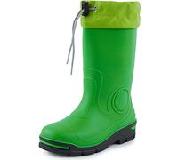 Ladeheid Gummistiefel Kinder mit Schnürung Hohe Regenstiefel für Jungen und Mädchen Bequeme, rutschfeste und federleichte Regenschuhe für alle Jahreszeiten LARB014 (Grün, 21 22 EU)