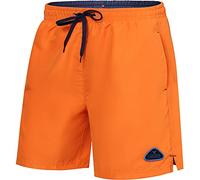 Ladeheid Herren Badehose Badeshorts Schwimmhose Bademode Strandmode LAZA1002 (Orange Kobalt, 5XL)