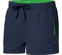 Ladeheid Herren Badehose kurz Schwimmshorts Badeshorts Schwimmhose LAZA1001 (Marineblau Limone, 5XL)