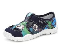 Ladeheid Jungen Hausschuhe mit Klettverschluss und Einlegesohlen LAVI0006 (Mehrfarbig Ball, 26 EU)