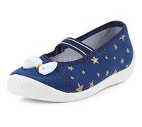 Ladeheid Kinder Mädchen Hausschuhe LARW008 (Marineblau/Weiß/Sterne, 26 EU)