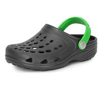 Ladeheid Kinder Mädchen Jungen Eva Clogs Gartenclogs Gartenschuhe LA-CA-06 (Grau/Grün, 22/23 EU)