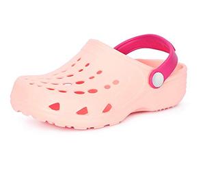 Ladeheid Kinder Mädchen Jungen Eva Clogs Gartenclogs Gartenschuhe LA-CA-06 (Puderrosa/Fuchsie, 26/27 EU)