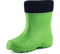 Ladeheid Kinder Mädchen Jungen Federleichte Eva Thermo Gummistiefel Gefüttert KL058 (Grün, 26 EU)