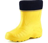 Ladeheid Kinder Mädchen Jungen Federleichte Eva Thermo Gummistiefel Gefüttert KL058 (Sonnig, 26 EU)
