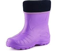 Ladeheid Kinder Mädchen Jungen Federleichte Eva Thermo Gummistiefel Gefüttert KL058 (Violett, 35 EU)