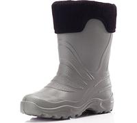 Ladeheid Kinder Mädchen Jungen federleichte Eva Thermo Gummistiefel gefüttert LA-861/2 (Grau/Schwarz, 32/33 EU)