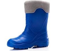 Ladeheid Kinder Mädchen Jungen federleichte Eva Thermo Gummistiefel gefüttert LA-861 (Blau2727c/Grau, 26/27 EU)