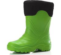 Ladeheid Kinder Mädchen Jungen federleichte Eva Thermo Gummistiefel gefüttert LA-861 (Grün375c/Schwarz, 26/27 EU)