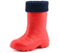 Ladeheid Kinder Mädchen Jungen federleichte Eva Thermo Gummistiefel gefüttert LA845KIDS (Rot1/Marineblau, 29 EU)