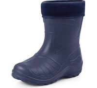 Ladeheid Kinder Mädchen Jungen federleichte Eva Thermo Gummistiefel Regenstiefel gefüttert KL050 (Dunkelblau, 35 EU)