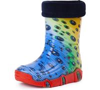 Ladeheid Kinder Mädchen Jungen Gummistiefel gefüttert Swk 08 (Mehrfarbig Wasser, 21/22 EU)